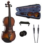 Cvnae-330 Violin Fitted Sr Varnish 4 Acoustic Antique Cecilio Ebony Electric