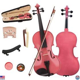 Visit The Belanitas Store 33349764 1/4 Pink Violin For Kids 9-12 - Beginner Fiddle Set With Case And Bow