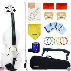 Vlc100c Visit The Crafteem Store Premium 1/4 Fiddle Violin Outfit - White Ideal For Beginners And Kids With Tape
