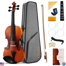 Fav5012 Visit The Fesley Store 1/2 Matt Violin Beginner Set - Acoustic Kit With Case Bow Rosin Tuner