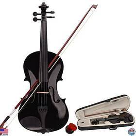 B0c1nbjfnb Visit The Ktaxon Store 4/4 Acoustic Violin Set - Full Size Black Fiddle Kit For Beginners &