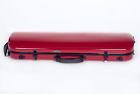 Vnfo-burg Tonareli Violin Oblong Fiberglass Case Burgundy