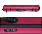 Vnpco1000 Tonareli Music Supply Violin Oblong Polycarbonate Fiberglass Case Burgundy