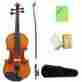 Wqw1808836394124au Unbranded Generic Beginner Full Size 4 Acoustic Flame Maple Veneer Violin Fiddle Case Rosin A1w5 715237075138