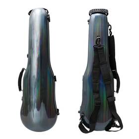 Wuqimusc 918984954148 Violin Case 4/4 Hard Shell Carbon Fiber Lightweight Triangle With Backst
