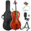Xln2615542983797um Unbranded Generic Wood Full Size 4 Acoustic Cello W Case Bow Stand Strings Tuner Rosin Hot P3s5