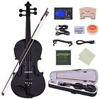 Xnh5617371131993sc Ammoon Full Size Acoustic Electric Violin Fiddle Ebony 758232950012