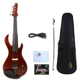 Yinfente 650226113635 4/4 Violin Metallic Electric Guitar Shape Professional Viol Inch