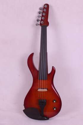 Ev20-7 Yinfente Solid Wood 5 Strings Electric Viola 16inch Guitar Shape Ebony Fittings Case Bow