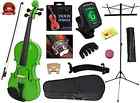 Ymc 4 Full Size Handcrafted Solid Wood Student Violin Starter Kits Green 616453408937