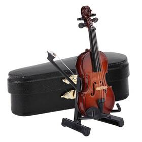 Gearz3we4mq058 Yosoo Health Gear Miniature Violin Model With Stand Case - Wooden Mini Musical Instrument Home