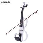 Yra8447617337880uh Ammoon Size Solid Electric Silent Violin White Tuner Us Deliver