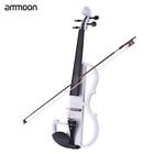 Yva6894937324730tq Ammoon Beginner Size Electric Silent Violin White Tuner 718760184471