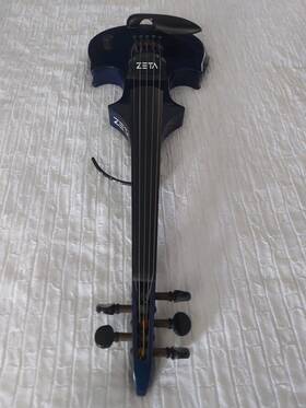 Jv45 Zeta Jazz Fusion 5-string Electric Violin Transparent Blue Over Maple Top