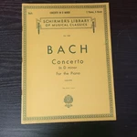 Bach Concerto Minor Two Piano Score For Edwin Hughes Schirmer. Fixed Price $9.90.