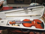 Mendini MV300 4/4 Acoustic Violin Brown Varnish W/ Bow Hard Case Rest. Fixed Price $120.00.