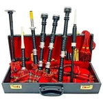 Great Scottish Highland Silver Mounts Black Bagpipes With Hard Case. Fixed Price $193.56.