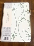 Journal & Pen Set Bow 160 Pages White Green Cardboard Cover. Fixed Price $8.99.