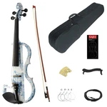 Kinglos 4/4 White Blue Flowers Colored Solid Wood Advanced Electric/silent Vi.... Fixed Price $334.52.