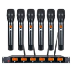 Wireless Microphone System Uhf 6 Handheld Metal Dynamic Church Ktv School. Fixed Price $189.00.
