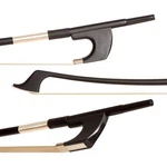 Glasser Premium Fiberglass German 3/4 Bass Bow, Black. Fixed Price $126.00.