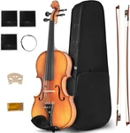 Acoustic For Beginners, CVN-500 Solidwood Ebony Fitted Starter Violins. Fixed Price $106.99.
