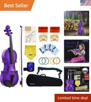 Purple 1/4 Violin Outfit For Beginners Kids & Adults Handcrafted Accessories. Fixed Price $142.20.