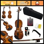 Full Size 4/4 Student Violin Starter Kit With Brazilwood Bow, Case & Accessories. Fixed Price $171.99.