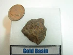 Gold Basin Meteorite Specimen Acrylic 2" X Case Plus Label - Great Gift. Fixed Price $14.95.