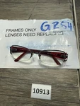 Fendi Full Rim F927R 52-17 Red Frames Unique Rectangular Crystal Side Stones. Fixed Price $49.00.