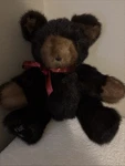 Real Teddy Bear Black With Bow Handmade By Robert Scott Furrier Soft Nwot. Fixed Price $69.99.