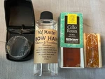 Violin/cello Maintenance Kit: Kaplan Dark Rosin, Glaesel Old. Fixed Price $18.00.