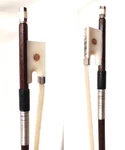 A. R. Sandner Vtg 4/4 Violin Bow, Ox Horn Frog, Sterling Windings. Fixed Price $225.00.