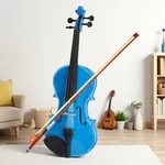 4/4 Full Size Beginner Acoustic Violin Set - Student Blue Case Bow Rosin. Fixed Price $58.59.