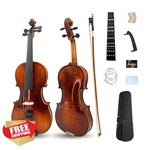 Vetimobato 1/2 Violin Dark Brown Solid Spruce Flame Maple Case. Fixed Price $146.00.