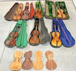 Utah 7 Lot Vintage Antique Violin Bow Case Wooden T. W. Pratt Czech Stradivarius. Fixed Price $1450.00.