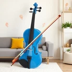 4/4 Full Size Beginner Acoustic Violin Set - Blue Case Bow Rosin Student. Fixed Price $57.99.