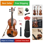 4/4 Solid Wood Acoustic Violin Full Size Fiddle Set For Beginner Adult Studen.... Fixed Price $196.87.