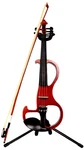 EVN-200RD 4/4 Electric Silent Violin Set With Case, Cutaway, Outfit. Fixed Price $89.00.