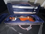 Palatino Acoustic Violin 4 Strings Brown Varnish Chinrest Bow Hard Case. Fixed Price $150.00.