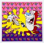 Skel Rare #1/50! "you Should Smile" Ren & Stimpy Blotter Print Signed Numbered. Fixed Price $225.00.