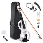 4/4 Electric Maple Violin Show Full Size Silent Fiddle Headphone Case Gift White. Fixed Price $99.90.