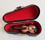 Miniature Violin + Bow Wood Mozart Austria Carrying Case Dollhouse. Fixed Price $20.00.