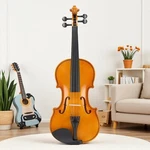 4/4 Full Size Beginner Acoustic Violin Set - Shoulder Rest Strings Natural. Fixed Price $69.99.