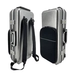 Silver Alto Saxophone Hard Case Carbon Fiber With Lock, Music Pocket Boexes. Fixed Price $118.00.