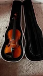 Knilling Bucharest No. 1882 With Hard Case, Student Violin, Chipped. Fixed Price $670.00.