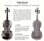 1930S Gustave August Ficker And Ton-klar Violins Full Page Print Ad Z7220. Fixed Price $28.99.