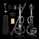 Led Electric Acoustic Violin 4/4-3-COLOR Changing Transparent Acrylic Solid Body. Fixed Price $235.99.