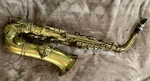 Vintage Frank Holton & Co. Wi Low Pitch Eb Alto Saxaphone. Fixed Price $400.00.