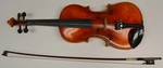 Used Schmidt 3/4 Violin, Made Germany, Wood Bow W/pearl Inlay. Fixed Price $195.00.